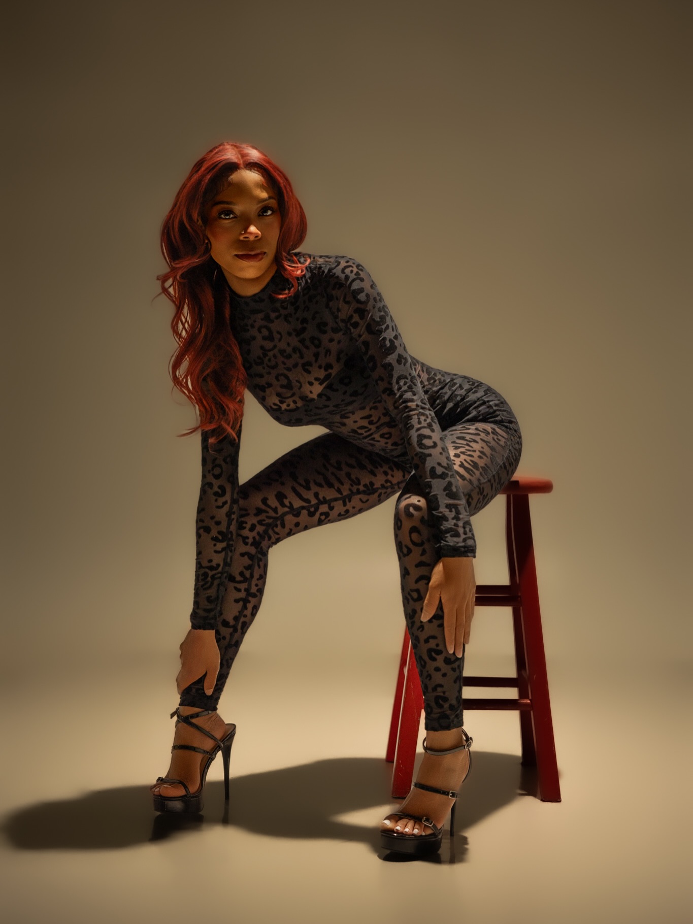 Photo by Eric 📸 on May 03, 2026. May be an image of one or more people, makeup, high-heeled shoes and fishnet stockings.
