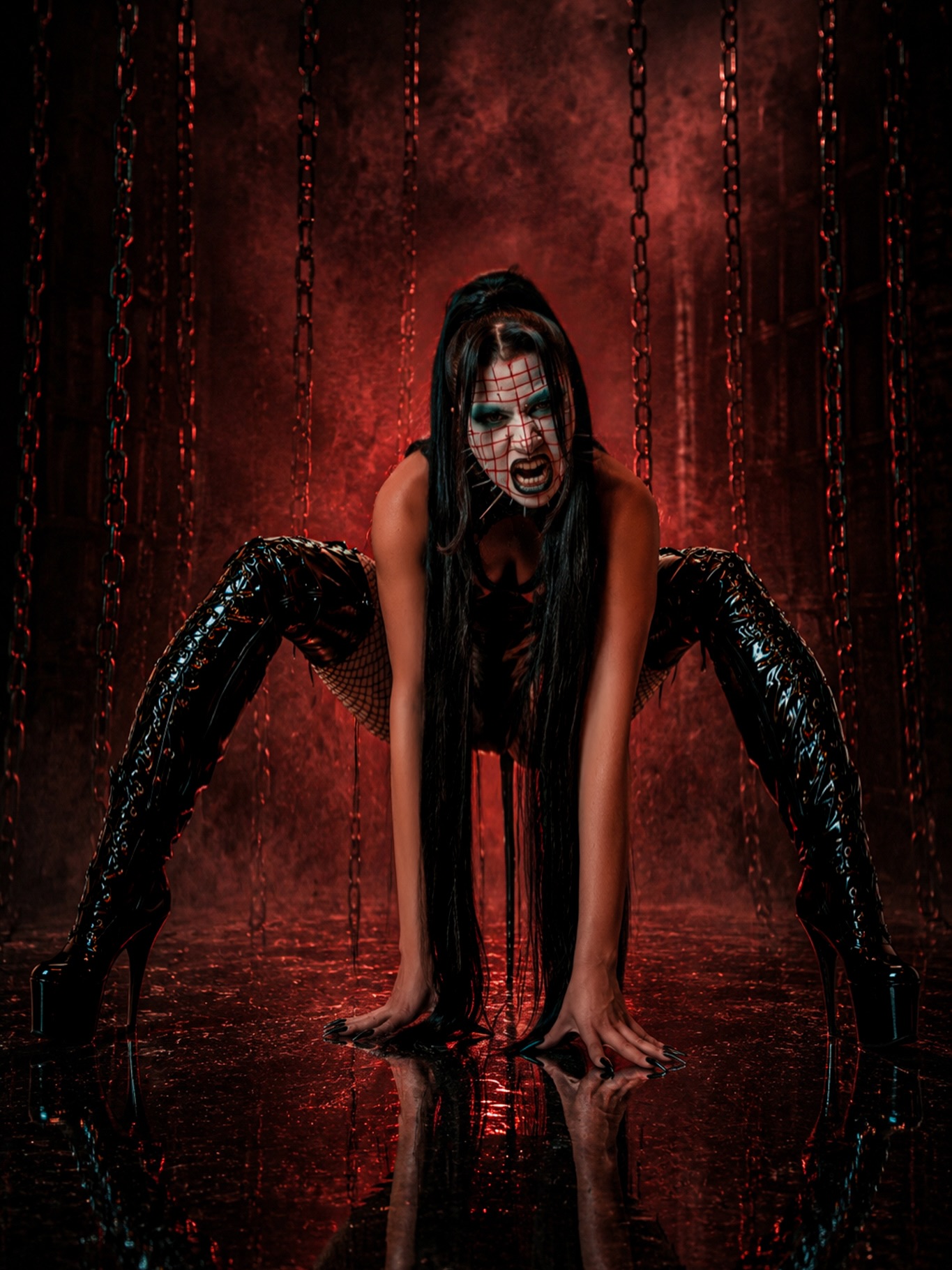 Photo by Eric 📸 on June 25, 2026. May be an image of one or more people, makeup, fishnet stockings and text.