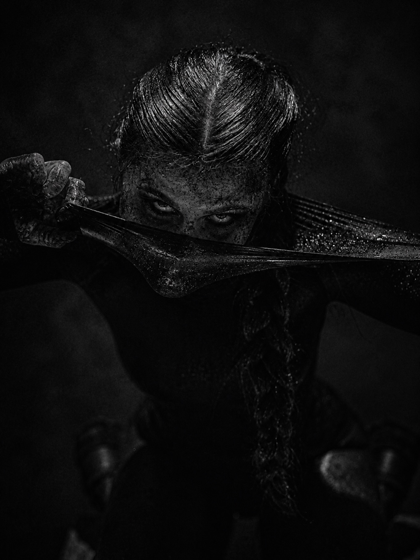Photo by Eric 📸 on July 20, 2026. May be a black-and-white image of axe, sword and text.