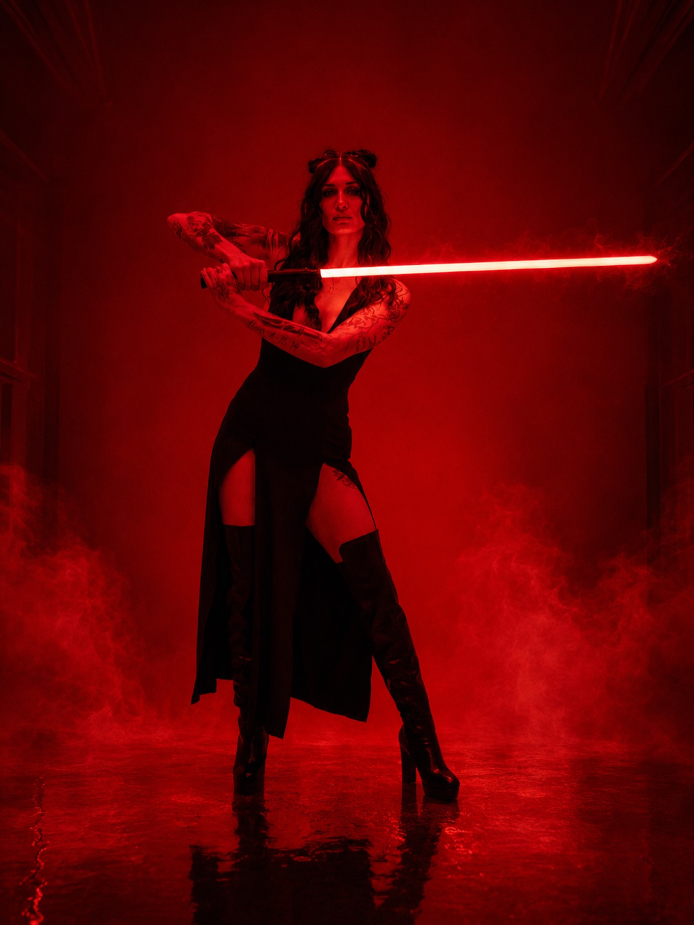 Photo by Eric 📸 on July 21, 2026. May be an image of violin, costume, sword, cloak, gas mask, tambourine and text.