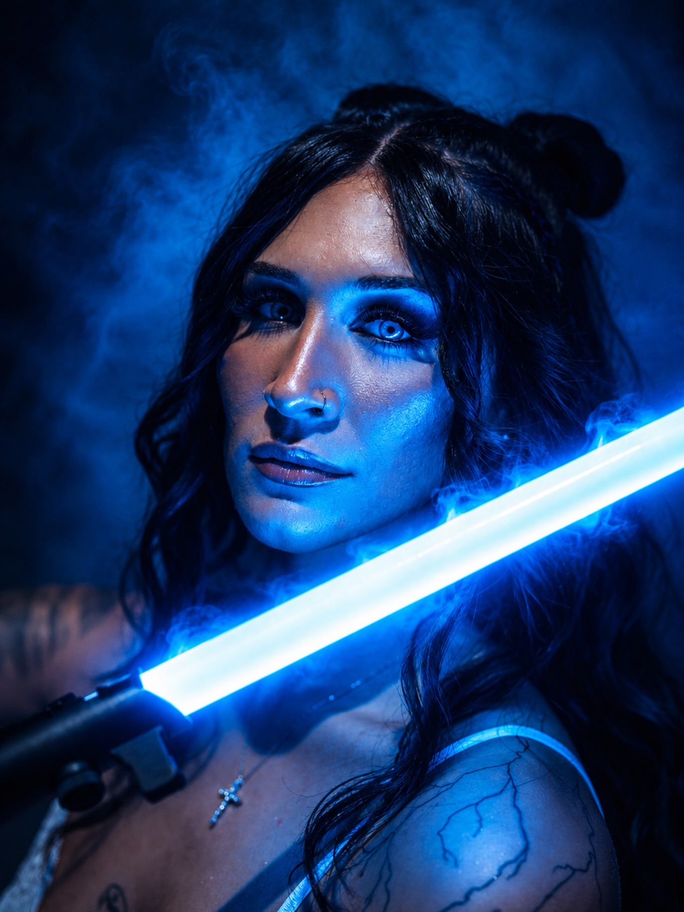Photo by Eric 📸 on July 21, 2026. May be an image of one or more people, makeup, costume, sword and text.